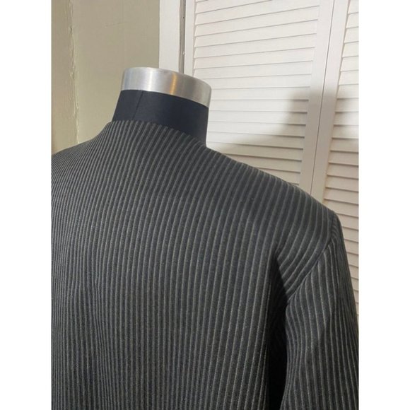 Vintage Helene Blake Kimono Duster Coat Pinstripe 14 - Picture 8 of 12